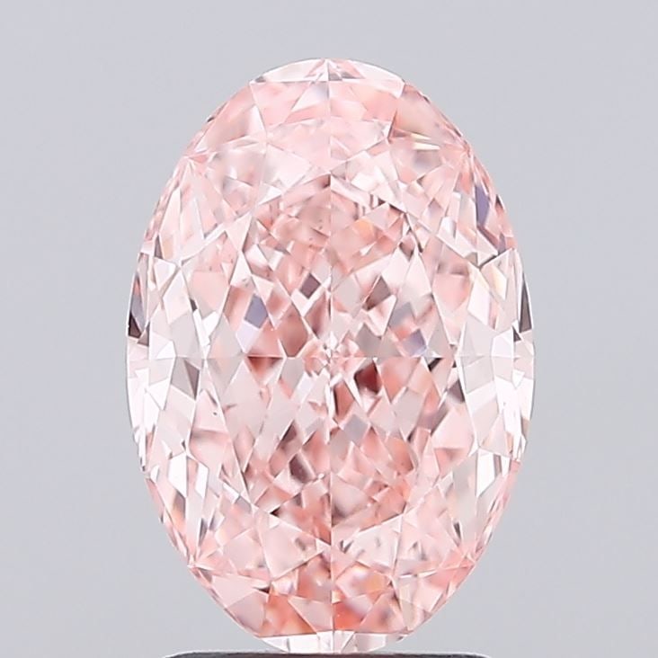 Loose Diamond - OVAL 2.36ct Fancy Vivid Pink VS1: Loose Diamond - OVAL 2.36ct Fancy Vivid Pink VS1 Source: This is a real non-mined Diamond that has been grown in a lab Shape: OVAL Carats: 2.36 Color: Fancy Vivid Pink Certification: IGI Video: