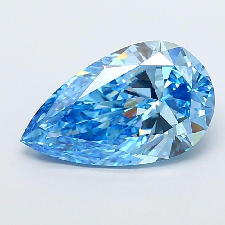 Loose Diamond - PEAR 4.0ct Fancy Vivid Blue VS1: Loose Diamond - PEAR 4.0ct Fancy Vivid Blue VS1 Source: This is a real non-mined Diamond that has been grown in a lab Shape: PEAR Carats: 4.0 Color: Fancy Vivid Blue Certification: IGI Video: