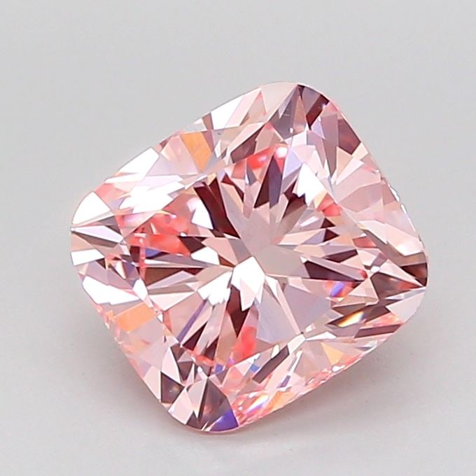 Loose Diamond - CUSHION MODIFIED 2.43ct Fancy Intense Pink VS1: Loose Diamond - CUSHION MODIFIED 2.43ct Fancy Intense Pink VS1 Source: This is a real non-mined Diamond that has been grown in a lab Shape: CUSHION MODIFIED Carats: 2.43 Color: Fancy Intense Pink Cert