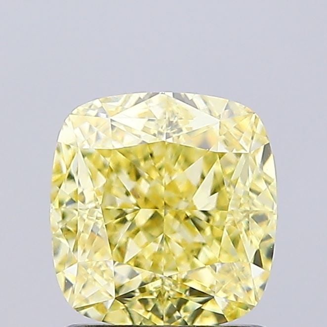 Loose Diamond - CUSHION MODIFIED 1.25ct Fancy Yellow VVS2: Loose Diamond - CUSHION MODIFIED 1.25ct Fancy Yellow VVS2 Source: This is a real non-mined Diamond that has been grown in a lab Shape: CUSHION MODIFIED Carats: 1.25 Color: Fancy Yellow Certification: 