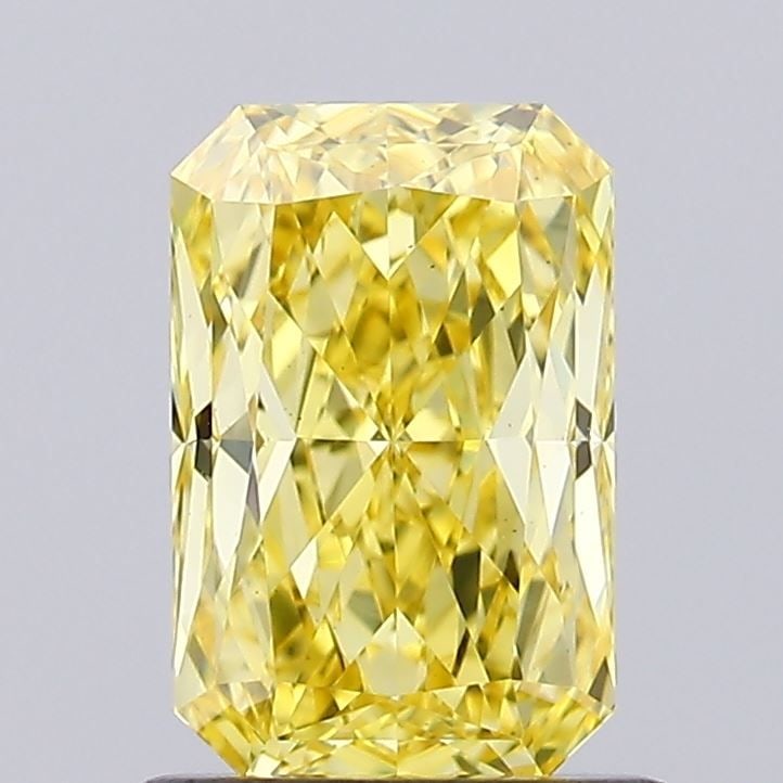 Loose Diamond - RADIANT 1.08ct Fancy Vivid Yellow VS1: Loose Diamond - RADIANT 1.08ct Fancy Vivid Yellow VS1 Source: This is a real non-mined Diamond that has been grown in a lab Shape: RADIANT Carats: 1.08 Color: Fancy Vivid Yellow Certification: IGI Vid