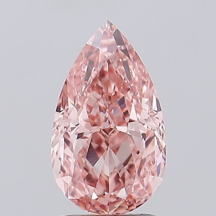 Loose Diamond - PEAR 2.09ct Fancy Vivid Pink VS1: Loose Diamond - PEAR 2.09ct Fancy Vivid Pink VS1 Source: This is a real non-mined Diamond that has been grown in a lab Shape: PEAR Carats: 2.09 Color: Fancy Vivid Pink Certification: IGI Video: