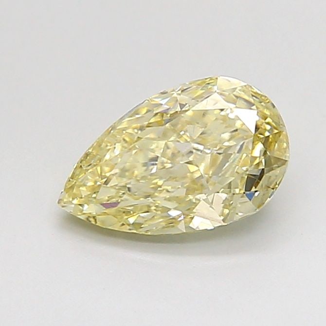 Loose Diamond - PEAR 1.01ct Fancy Light Yellow VS2: Loose Diamond - PEAR 1.01ct Fancy Light Yellow VS2 Source: This is a real non-mined Diamond that has been grown in a lab Shape: PEAR Carats: 1.01 Color: Fancy Light Yellow Certification: IGI Video: