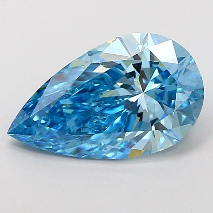 Loose Diamond - PEAR 2.02ct Fancy Vivid Blue VS2: Loose Diamond - PEAR 2.02ct Fancy Vivid Blue VS2 Source: This is a real non-mined Diamond that has been grown in a lab Shape: PEAR Carats: 2.02 Color: Fancy Vivid Blue Certification: IGI Additional im