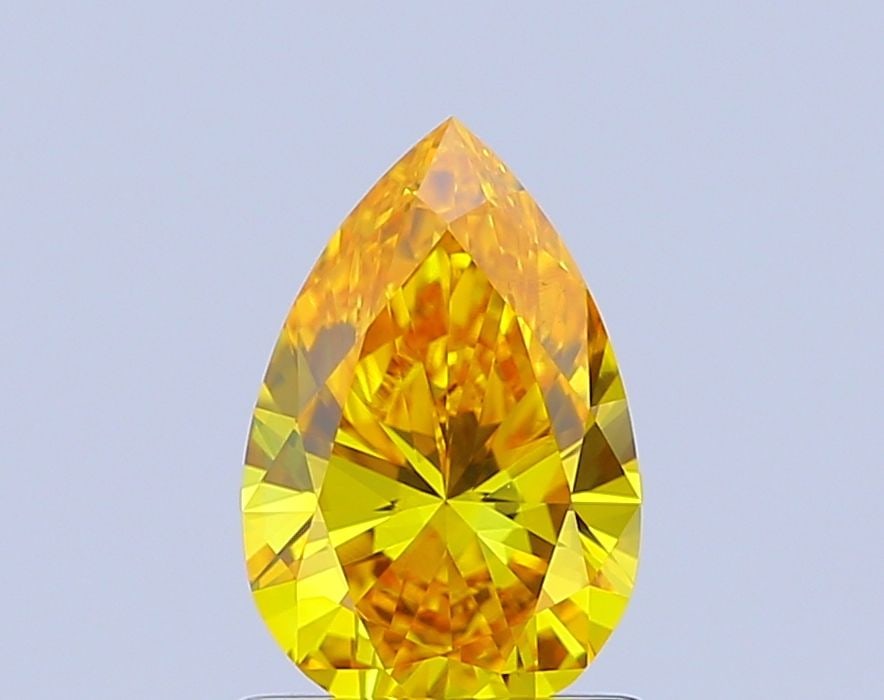 Loose Diamond - PEAR 1.01ct Fancy Vivid Yellow VS1: Loose Diamond - PEAR 1.01ct Fancy Vivid Yellow VS1 Source: This is a real non-mined Diamond that has been grown in a lab Shape: PEAR Carats: 1.01 Color: Fancy Vivid Yellow Certification: IGI Video: