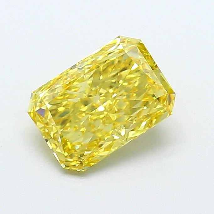 Loose Diamond - RADIANT 1.56ct Fancy Vivid Yellow VS1: Loose Diamond - RADIANT 1.56ct Fancy Vivid Yellow VS1 Source: This is a real non-mined Diamond that has been grown in a lab Shape: RADIANT Carats: 1.56 Color: Fancy Vivid Yellow Certification: IGI Vid