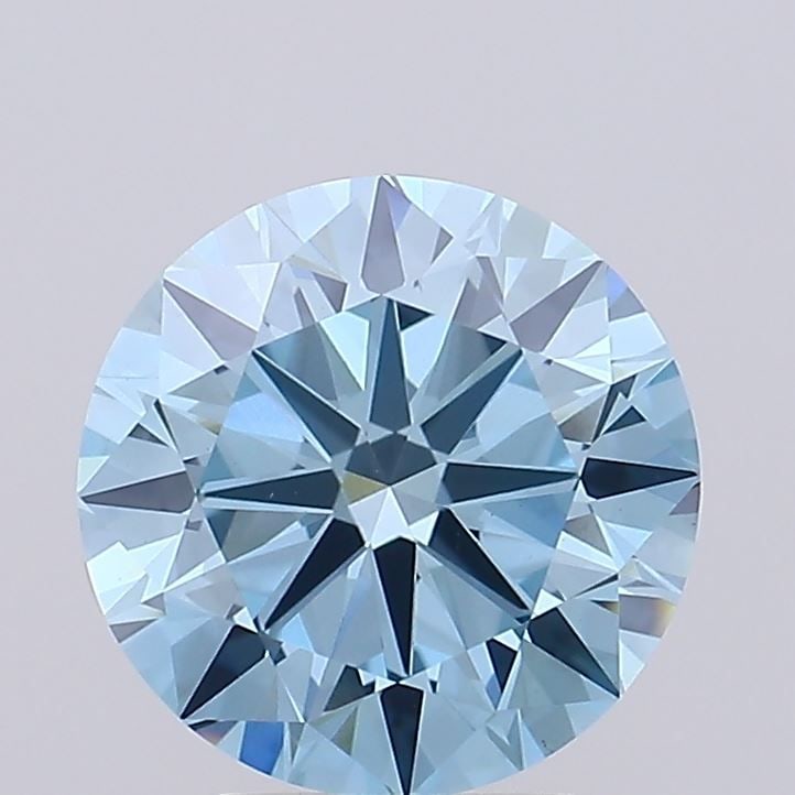 Loose Diamond - ROUND 2.92ct Fancy Vivid Blue VS1: Loose Diamond - ROUND 2.92ct Fancy Vivid Blue VS1 Source: This is a real non-mined Diamond that has been grown in a lab Shape: ROUND Carats: 2.92 Color: Fancy Vivid Blue Certification: IGI Video: