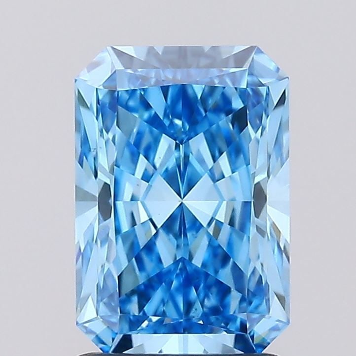 Loose Diamond - RADIANT 1.53ct Fancy Vivid Blue VS1: Loose Diamond - RADIANT 1.53ct Fancy Vivid Blue VS1 Source: This is a real non-mined Diamond that has been grown in a lab Shape: RADIANT Carats: 1.53 Color: Fancy Vivid Blue Certification: IGI Video: