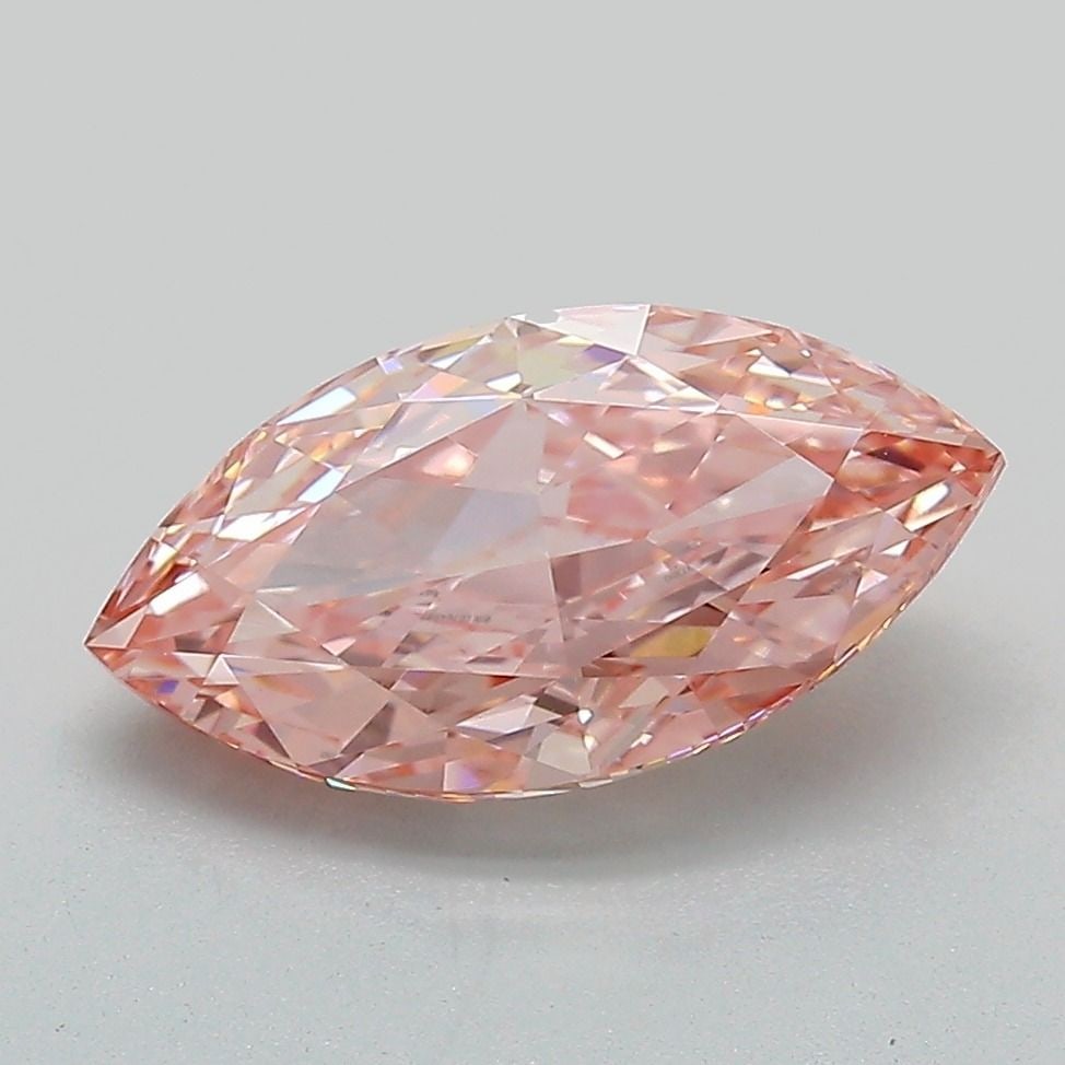 Loose Diamond - MARQUISE 2.53ct Fancy Vivid Pink VVS2: Loose Diamond - MARQUISE 2.53ct Fancy Vivid Pink VVS2 Source: This is a real non-mined Diamond that has been grown in a lab Shape: MARQUISE Carats: 2.53 Color: Fancy Vivid Pink Certification: IGI Vide