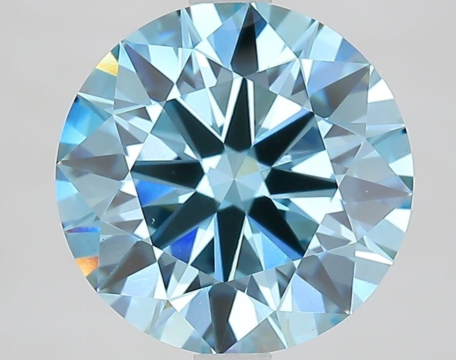 Ideal Loose Diamond - ROUND 3.61ct Fancy Vivid Blue VS1: Ideal Loose Diamond - ROUND 3.61ct Fancy Vivid Blue VS1 Source: This is a real non-mined Diamond that has been grown in a lab Shape: ROUND Carats: 3.61 Color: Fancy Vivid Blue Certification: IGI Video