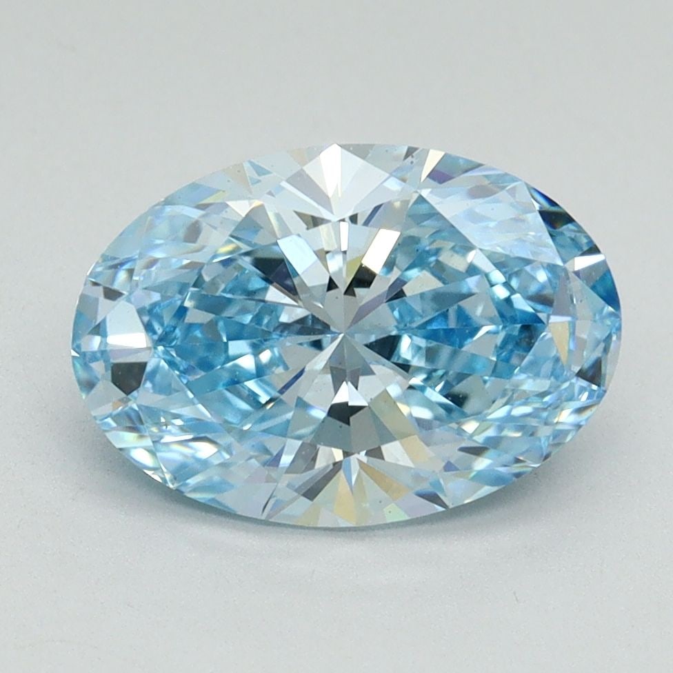Loose Diamond - OVAL 2.3ct Fancy Vivid Blue VS1: Loose Diamond - OVAL 2.3ct Fancy Vivid Blue VS1 Source: This is a real non-mined Diamond that has been grown in a lab Shape: OVAL Carats: 2.3 Color: Fancy Vivid Blue Certification: IGI Video: