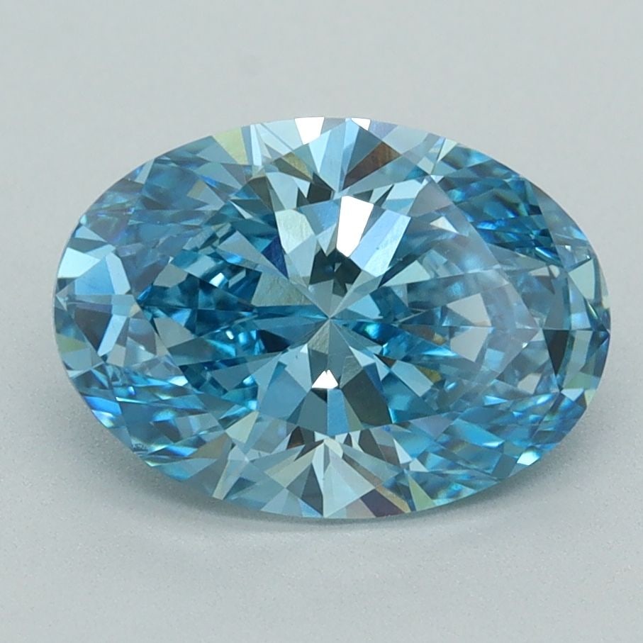 Loose Diamond - OVAL 2.58ct Fancy Vivid Blue VS1: Loose Diamond - OVAL 2.58ct Fancy Vivid Blue VS1 Source: This is a real non-mined Diamond that has been grown in a lab Shape: OVAL Carats: 2.58 Color: Fancy Vivid Blue Certification: IGI Video: