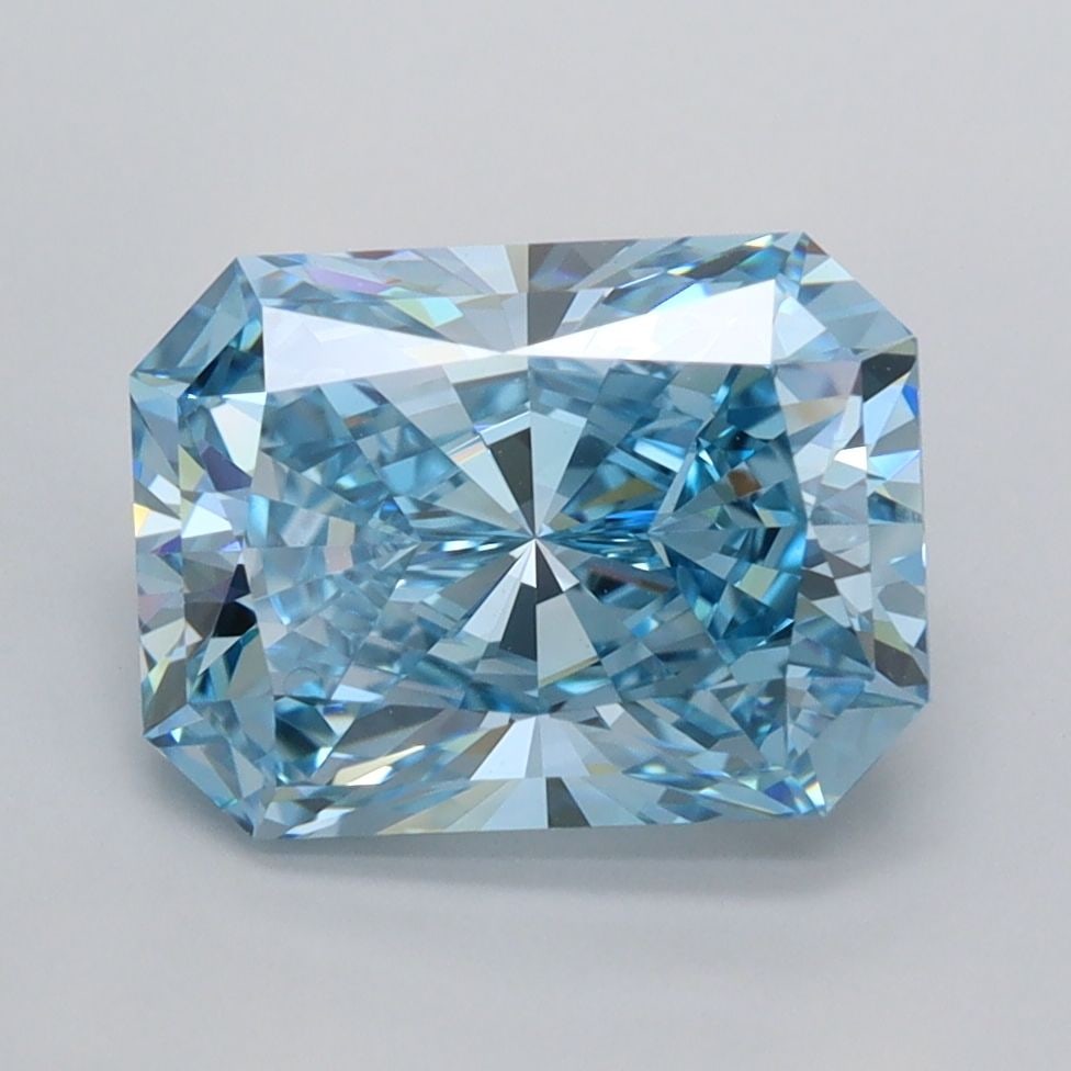 Loose Diamond - RADIANT 2.92ct Fancy Vivid Blue VVS2: Loose Diamond - RADIANT 2.92ct Fancy Vivid Blue VVS2 Source: This is a real non-mined Diamond that has been grown in a lab Shape: RADIANT Carats: 2.92 Color: Fancy Vivid Blue Certification: IGI Video: