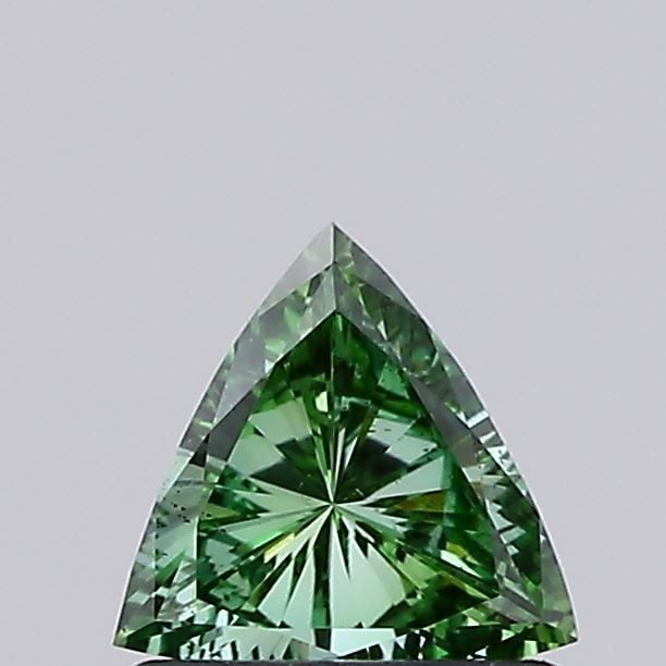 Loose Diamond - TRIANGULAR 0.46ct Fancy Vivid Green VS1: Loose Diamond - TRIANGULAR 0.46ct Fancy Vivid Green VS1 Source: This is a real non-mined Diamond that has been grown in a lab Shape: TRIANGULAR Carats: 0.46 Color: Fancy Vivid Green Certification: NON