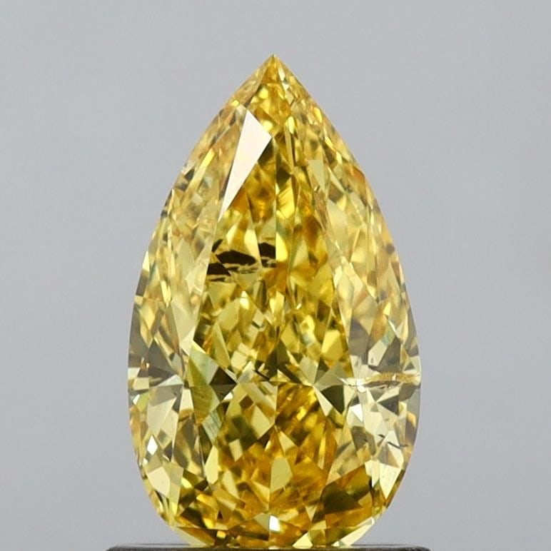Loose Diamond - PEAR 1.05ct Fancy Vivid Yellow SI1: Loose Diamond - PEAR 1.05ct Fancy Vivid Yellow SI1 Source: This is a real non-mined Diamond that has been grown in a lab Shape: PEAR Carats: 1.05 Color: Fancy Vivid Yellow Certification: IGI Video: