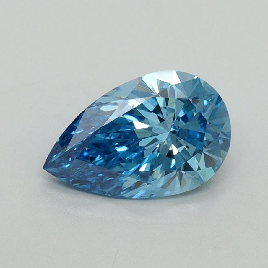Loose Diamond - PEAR 1.04ct Fancy Vivid Blue VS2: Loose Diamond - PEAR 1.04ct Fancy Vivid Blue VS2 Source: This is a real non-mined Diamond that has been grown in a lab Shape: PEAR Carats: 1.04 Color: Fancy Vivid Blue Certification: IGI Video: