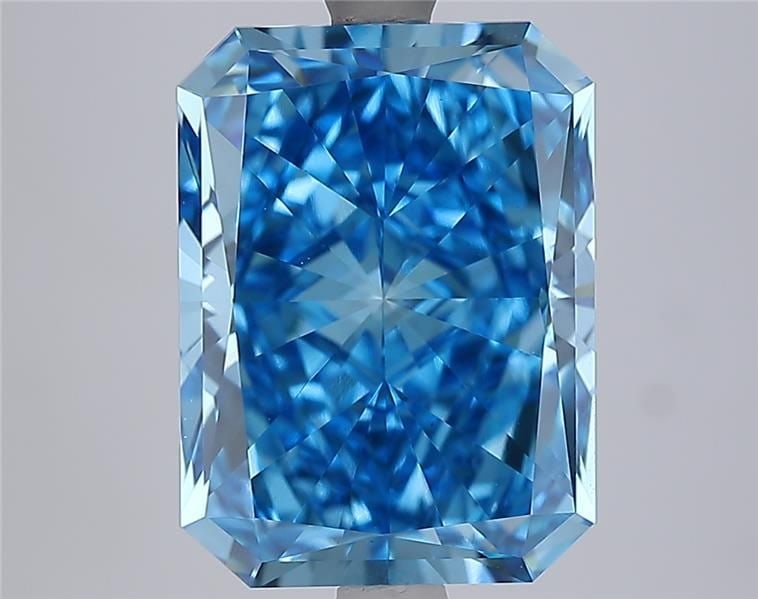 Loose Diamond - RADIANT 5.05ct Fancy Vivid Blue VS1: Loose Diamond - RADIANT 5.05ct Fancy Vivid Blue VS1 Source: This is a real non-mined Diamond that has been grown in a lab Shape: RADIANT Carats: 5.05 Color: Fancy Vivid Blue Certification: IGI Video: