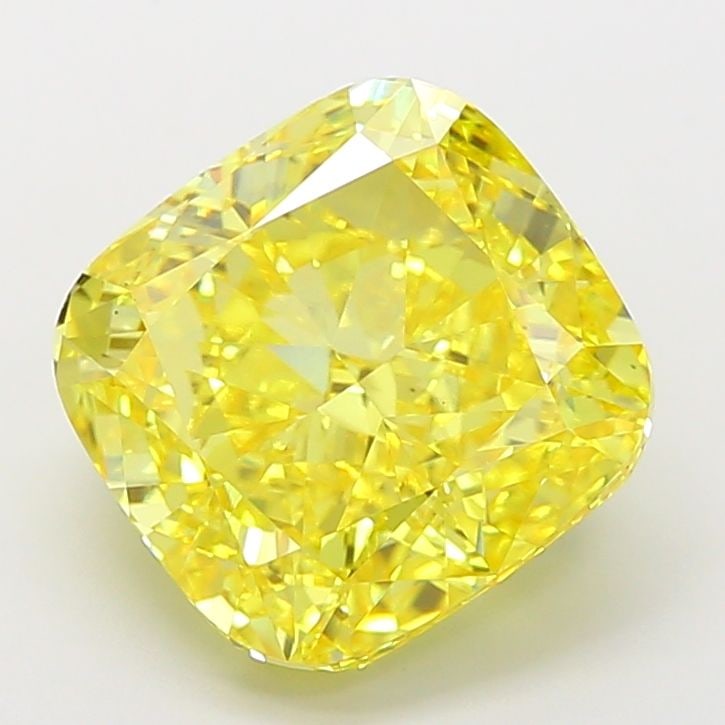 Loose Diamond - CUSHION MODIFIED 8.04ct Fancy Vivid Yellow VS1: Loose Diamond - CUSHION MODIFIED 8.04ct Fancy Vivid Yellow VS1 Source: This is a real non-mined Diamond that has been grown in a lab Shape: CUSHION MODIFIED Carats: 8.04 Color: Fancy Vivid Yellow Cert