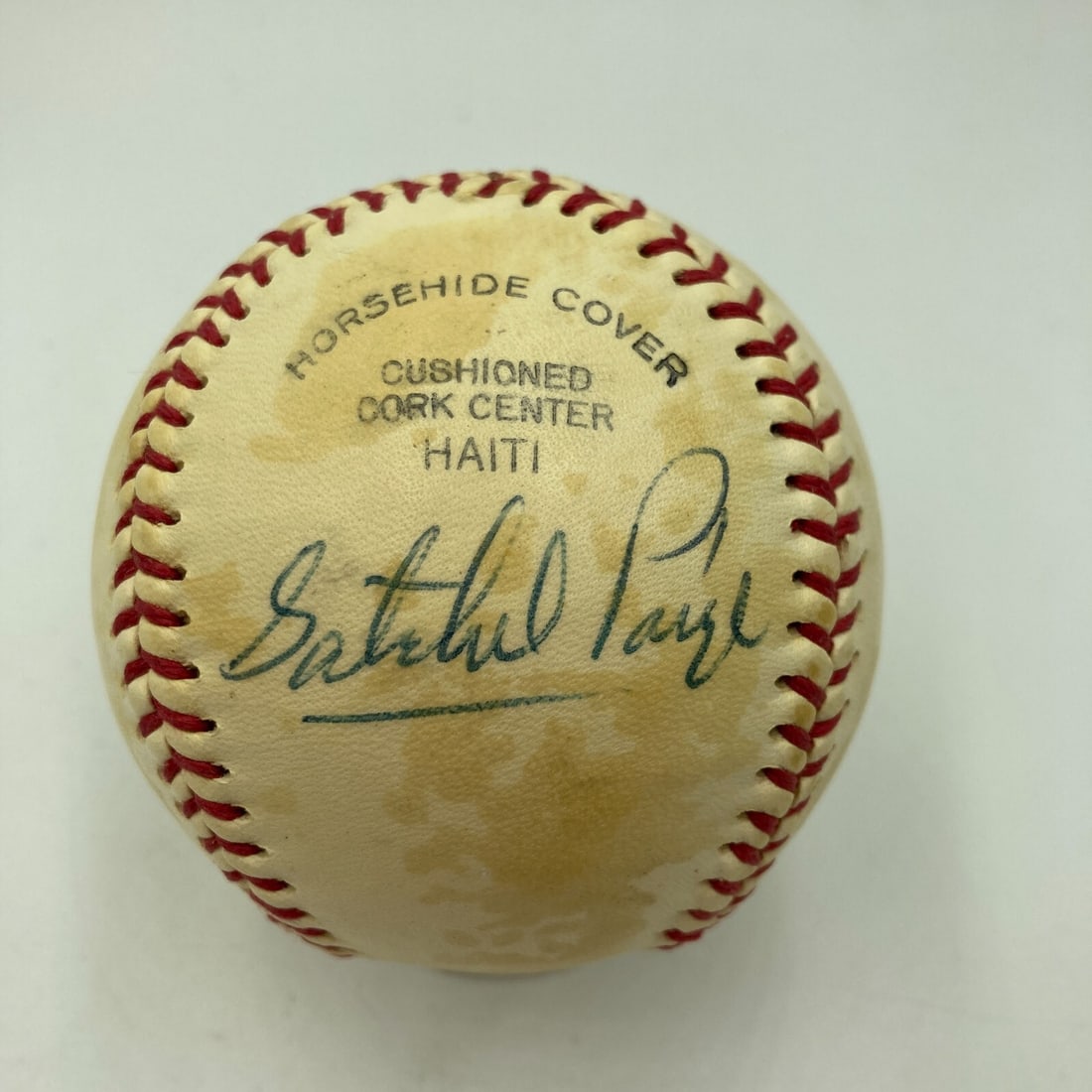 Satchel Paige Signed Vintage MLB Baseball with JSA COA: Satchel Paige Signed Vintage MLB Baseball with JSA COA This offering features a vintage Major League Baseball signed by the legendary Satchel Paige. The ball is accompanied by its original box and inc