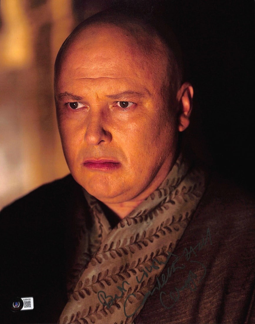 Conleth Hill Signed 11x14 Game of Thrones Varys Photo Beckett Authenticated: Conleth Hill Signed 11x14 Game of Thrones Varys Photo Beckett Authenticated This 11x14 photograph is personally signed by Conleth Hill, who portrayed Varys in the television series Game of Thrones (GO