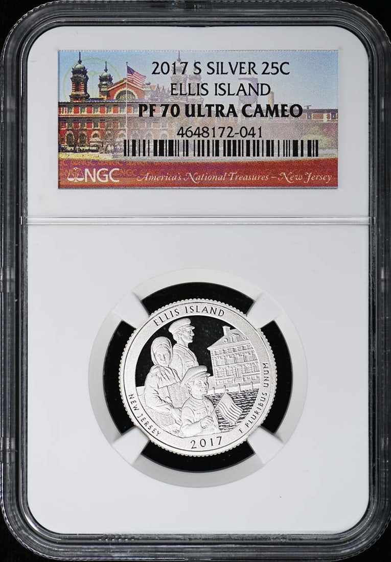 2017 S Washington Quarter Silver Proof Set NGC PR70DCAM Five Coins: 2017 S Washington Quarter Silver Proof Set NGC PR70DCAM Five Coins This 2017 United States silver 5-coin set features Washington 25 cent coins, each certified by NGC with a perfect PR70DCAM grade. The
