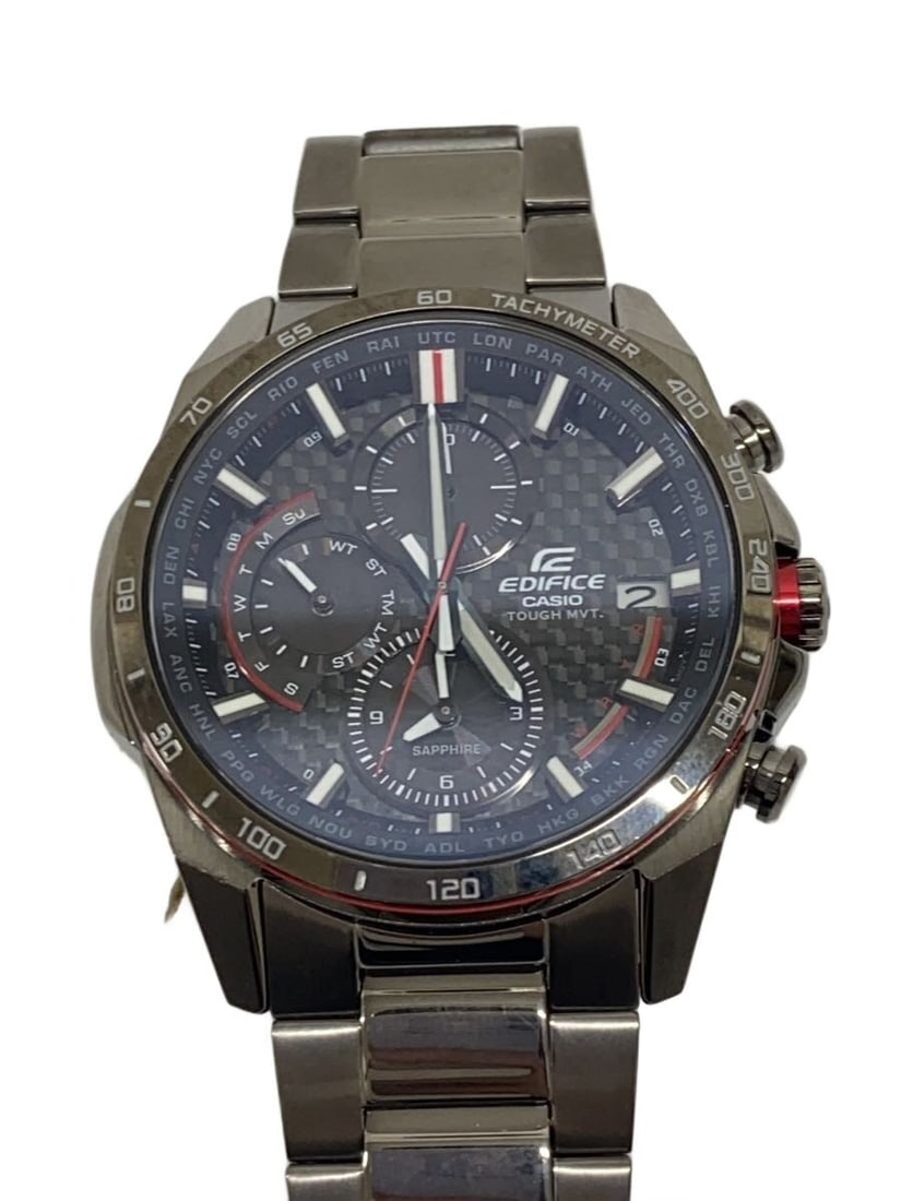 Casio Edifice EQW-A2000DC-1AJF Silver Wristwatch: Casio Edifice EQW-A2000DC-1AJF Silver Wristwatch This CASIO EDIFICE EQW-A2000DC-1AJF men's wristwatch features a silver-tone design and is crafted in Japan. The watch is in slightly used condition and