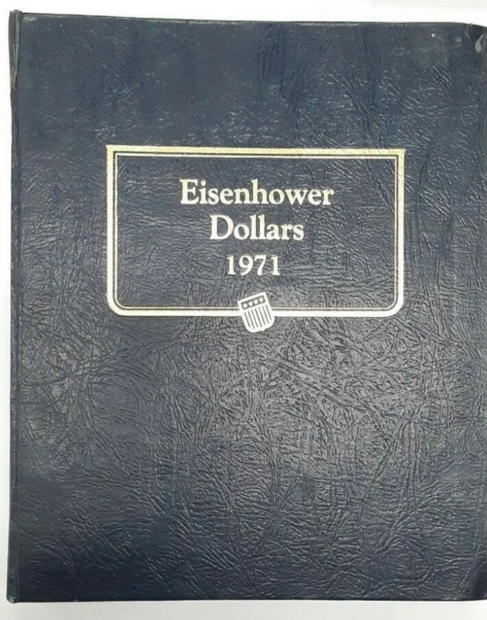 32 Eisenhower Dollar BU and Proof Coins 1971-1978 in Whitman Album: 32 Eisenhower Dollar BU and Proof Coins 1971-1978 in Whitman Album This is a complete Eisenhower Dollar collection featuring 32 coins, including both Brilliant Uncirculated and Proof examples from 197