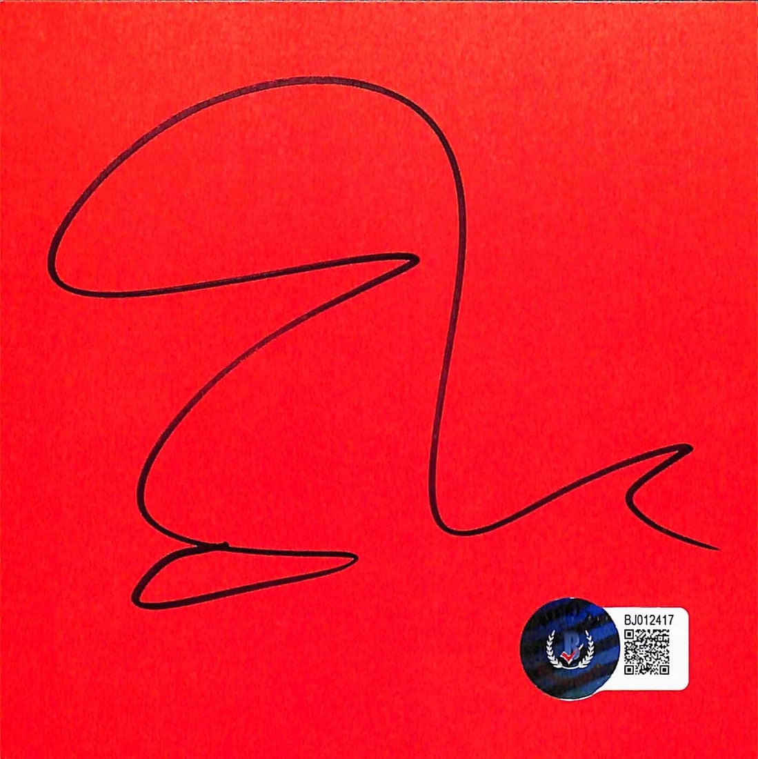 Ed Sheeran Autographed CD Jacket with Beckett Certification: Ed Sheeran Autographed CD Jacket with Beckett Certification This is an original Ed Sheeran signed CD jacket insert, autographed in black permanent marker. The signature has been authenticated by Becke