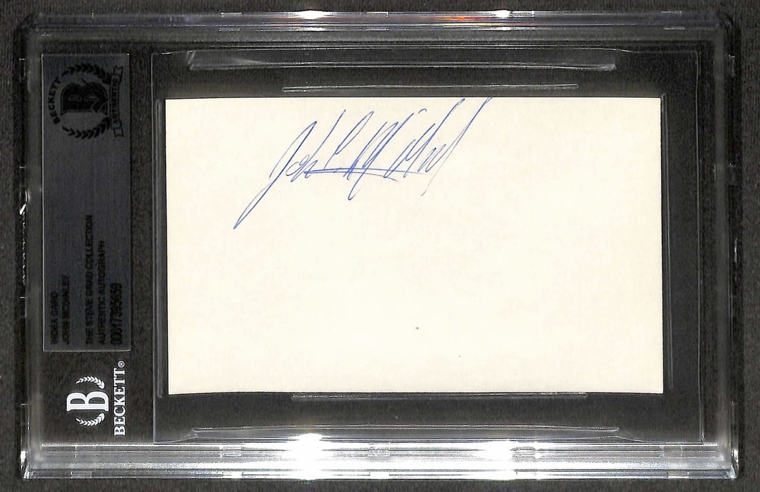 John C. McGinley Signed 3x5 Index Card Beckett Authenticated Scrubs Office Space: John C. McGinley Signed 3x5 Index Card Beckett Authenticated Scrubs Office Space This listing features a signed 3x5 index card by actor John C. McGinley, known for his iconic roles in the hit series S