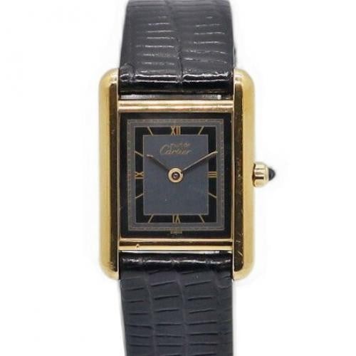 Cartier Must Tank Vintage Quartz Vermeil Womens Wristwatch Box: Cartier Must Tank Vintage Quartz Vermeil Womens Wristwatch Box This vintage Cartier Must Tank Vermeil Quartz wristwatch is a luxury timepiece designed for women. Crafted in Switzerland, it features a 