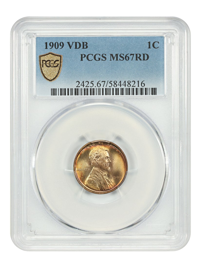1909 VDB Lincoln Wheat Cent PCGS MS67 Red Uncirculated (1 of 5)