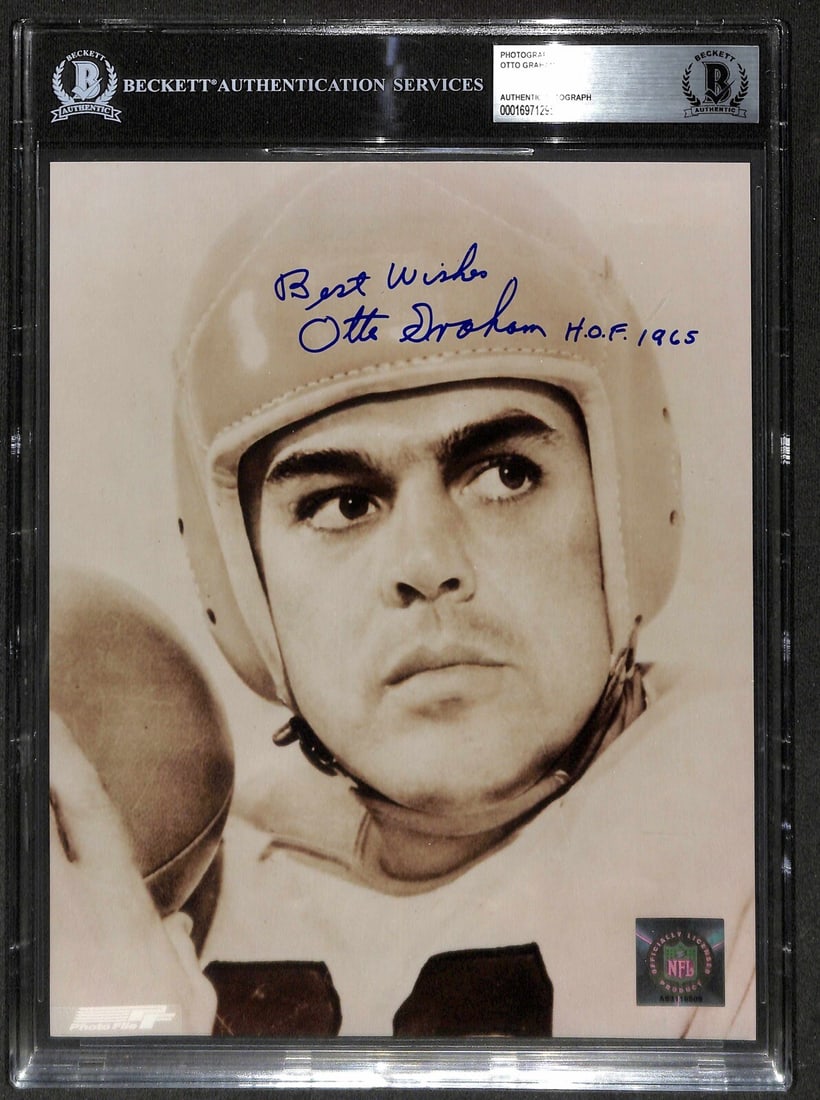 Otto Graham Signed 8x10 Photo Cleveland Browns HOF Beckett Authenticated (1 of 1)
