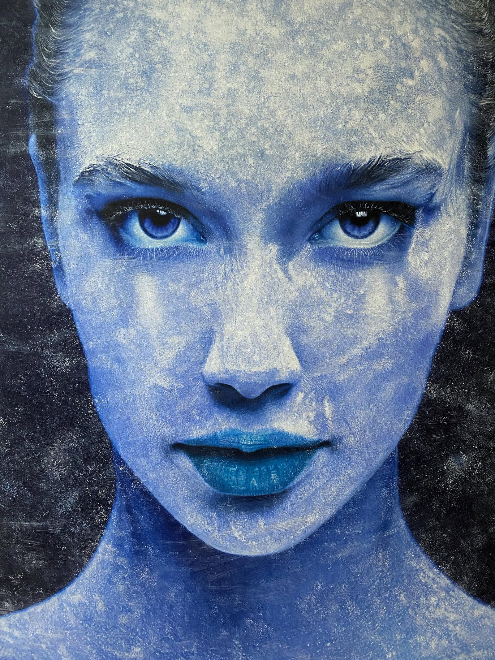 Dmitriy Krestniy 47x39 Hyperrealism Oil Painting 'Astral' 2020: Dmitriy Krestniy 47x39 Hyperrealism Oil Painting 'Astral' 2020 Experience the striking beauty of the "Astral" Hyperrealism Oil Painting by Dmitriy Krestniy, created in 2020. This captivating piece mea