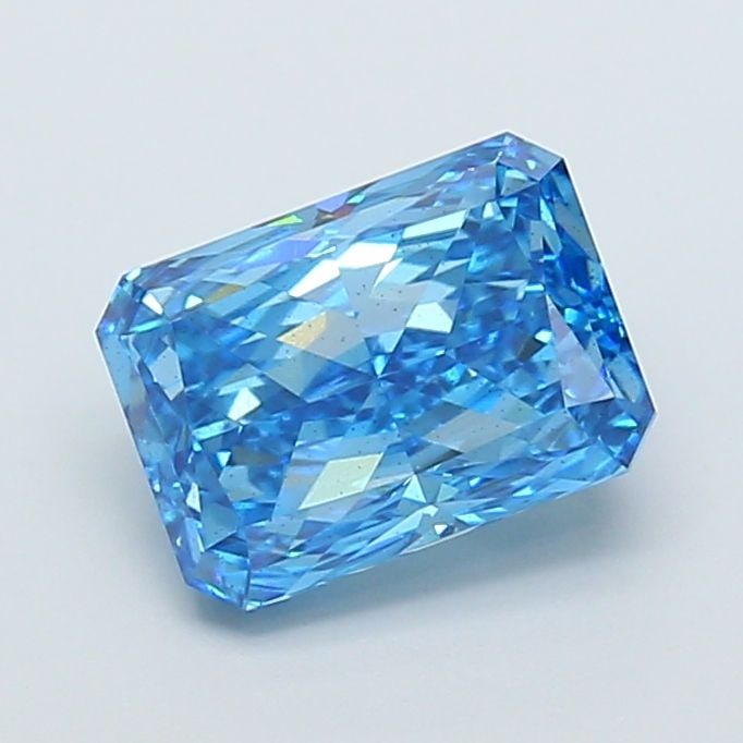 Loose Diamond - RADIANT 2.76ct Fancy Vivid Blue SI1: Loose Diamond - RADIANT 2.76ct Fancy Vivid Blue SI1 Source: This is a real non-mined Diamond that has been grown in a lab Shape: RADIANT Carats: 2.76 Color: Fancy Vivid Blue Certification: IGI Video: