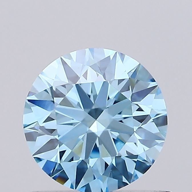 Ideal Loose Diamond - ROUND 0.55ct Fancy Vivid Blue VS1: Ideal Loose Diamond - ROUND 0.55ct Fancy Vivid Blue VS1 Source: This is a real non-mined Diamond that has been grown in a lab Shape: ROUND Carats: 0.55 Color: Fancy Vivid Blue Certification: IGI Video