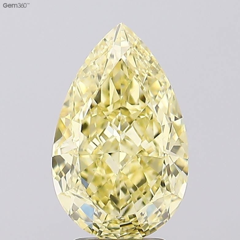 Loose Diamond - PEAR 4.14ct Fancy Yellow VS2: Loose Diamond - PEAR 4.14ct Fancy Yellow VS2 Source: This is a real non-mined Diamond that has been grown in a lab Shape: PEAR Carats: 4.14 Color: Fancy Yellow Certification: IGI Video:
