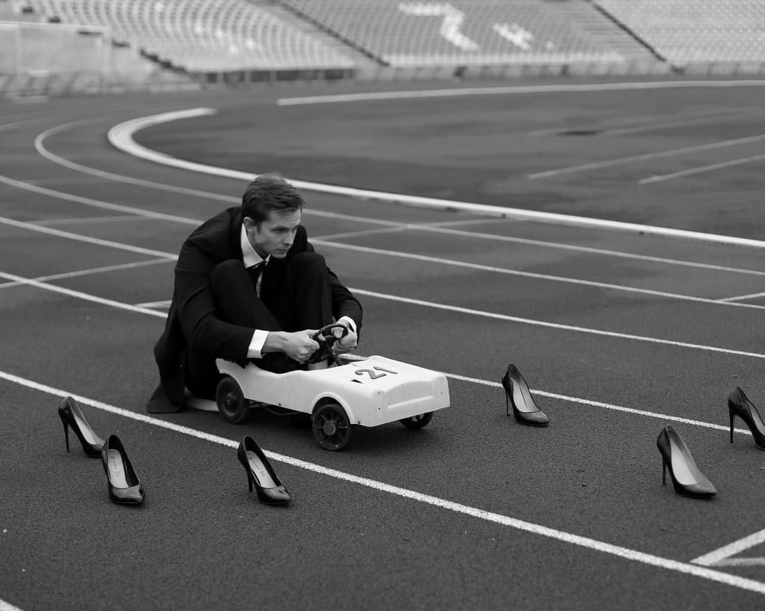 Olha Stepanian Signed Contemporary Black and White Photograph 24 x 29.5 in Edition 1/15: Olha Stepanian Signed Contemporary Black and White Photograph 24 x 29.5 in Edition 1/15 "Speed" is a contemporary black and white photographic print by Olha Stepanian, created in 2023. This limited ed