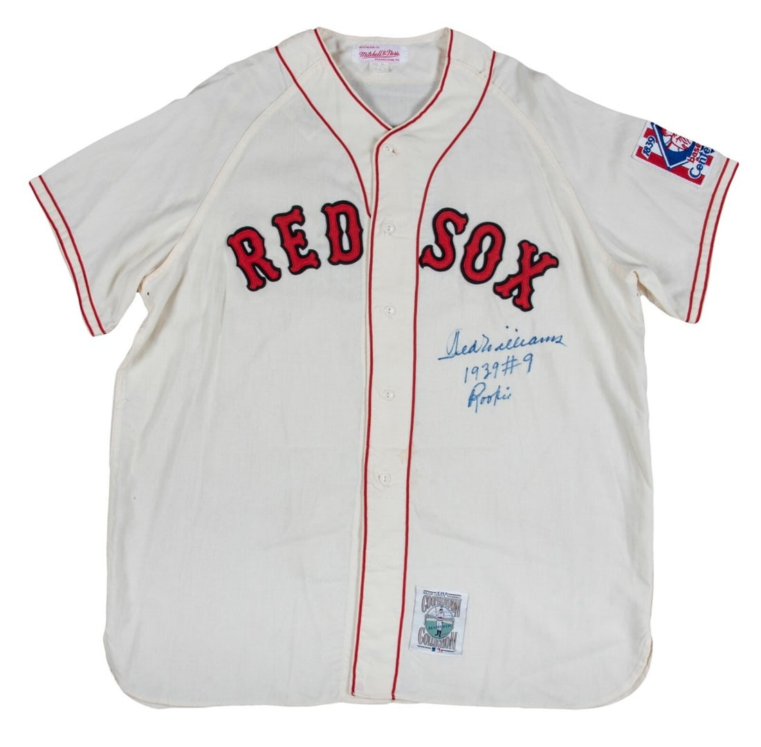 Ted Williams Signed 1939 Rookie Boston Red Sox Jersey Beckett COA: Ted Williams Signed 1939 Rookie Boston Red Sox Jersey Beckett COA Celebrate the legacy of baseball legend Ted Williams with this authentic signed Boston Red Sox jersey. This original Mitchell and Ness