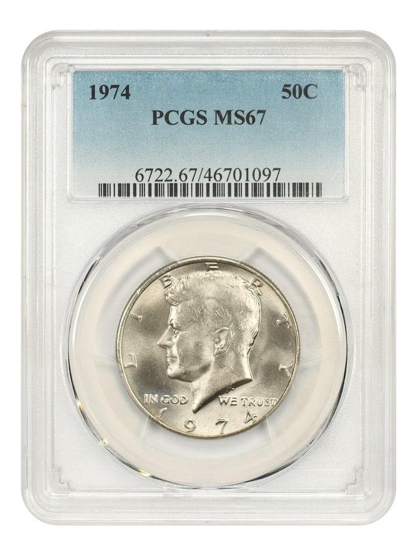 PCGS MS67 1974 Kennedy 50C Half Dollar (1 of 4)