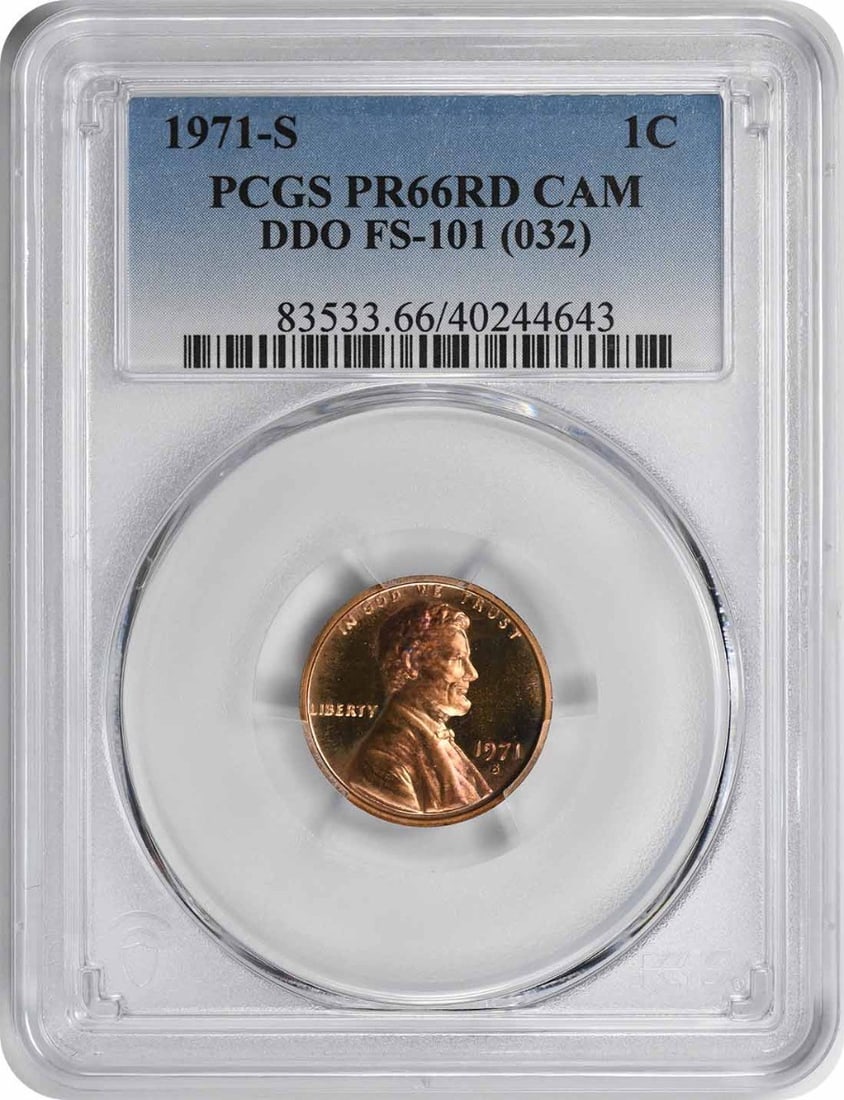 1971-S Lincoln Cent DDO FS-101 PR66RD CAM PCGS Uncirculated Proof (1 of 4)