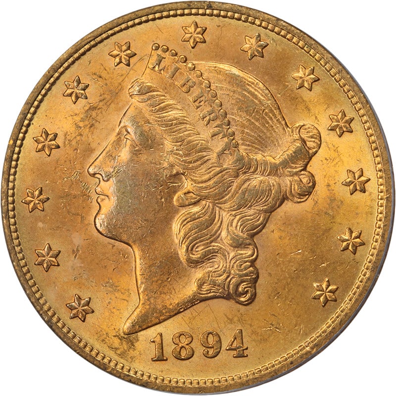 1894 Philadelphia $20 Liberty Gold Coin PCGS MS63 Uncirculated (1 of 4)