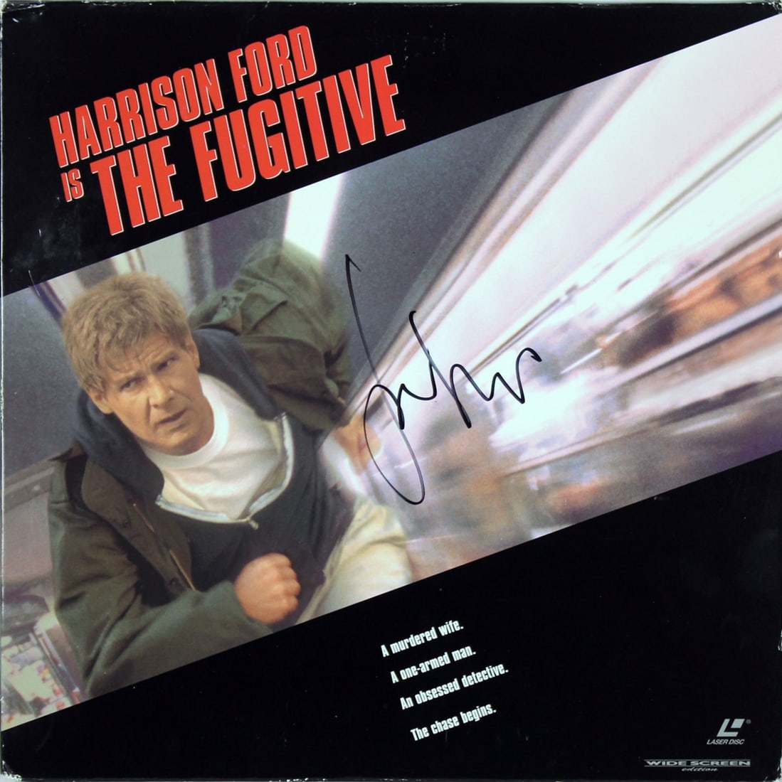 Harrison Ford Signed The Fugitive Laserdisc Cover With Disc Beckett COA (1 of 4)