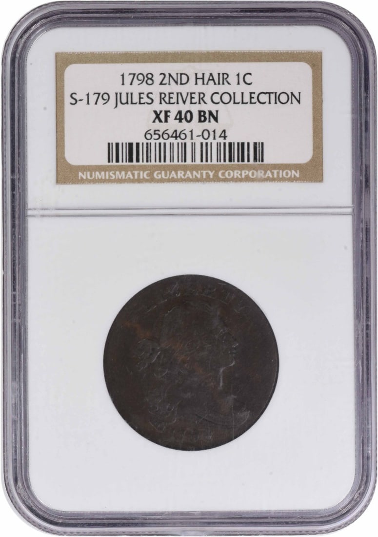1798 Draped Bust Large Cent EF40 Brown NGC Certified: 1798 Draped Bust Large Cent EF40 Brown NGC Certified This 1798 Large Cent features the Draped Bust design with the 2nd Hair Style and is graded EF40BN by NGC. Struck in copper at the Philadelphia Mint