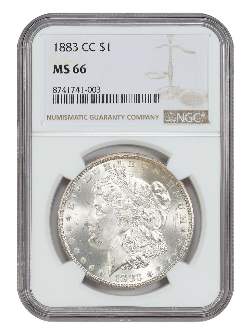 1883 Carson City Morgan Dollar NGC MS66: 1883 Carson City Morgan Dollar NGC MS66 This is an 1883 Carson City Morgan Dollar graded MS66 by NGC. The coin is uncirculated and is a popular example from the Carson City Mint, making it a desirable