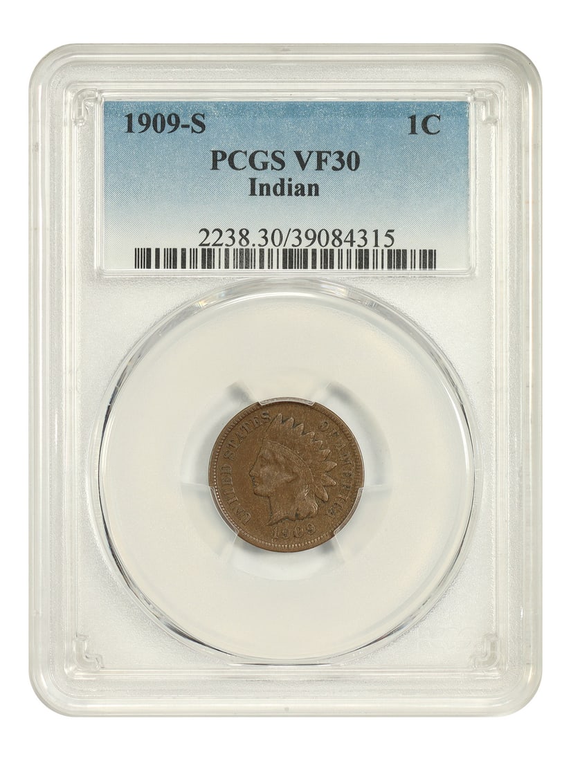 1909-S Indian Head Cent PCGS VF30 Key Date (1 of 4)