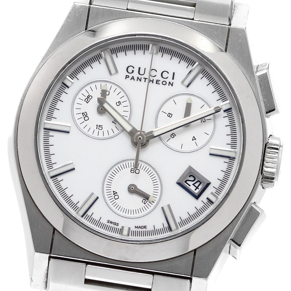 Gucci Pantheon quartz chronograph date watch 35mm stainless steel (1 of 6)