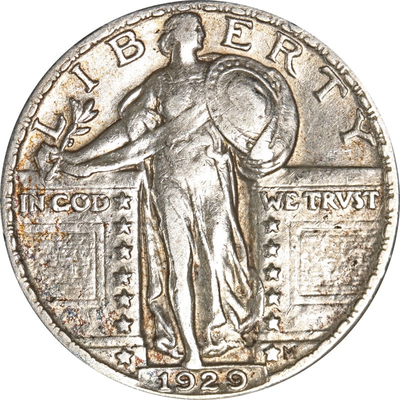 1929-P Standing Liberty Quarter 90% Silver Circulated Coin: 1929-P Standing Liberty Quarter 90% Silver Circulated Coin This 1929-P Standing Liberty Quarter is a classic piece for collectors, showcasing the iconic design and historical significance of the serie