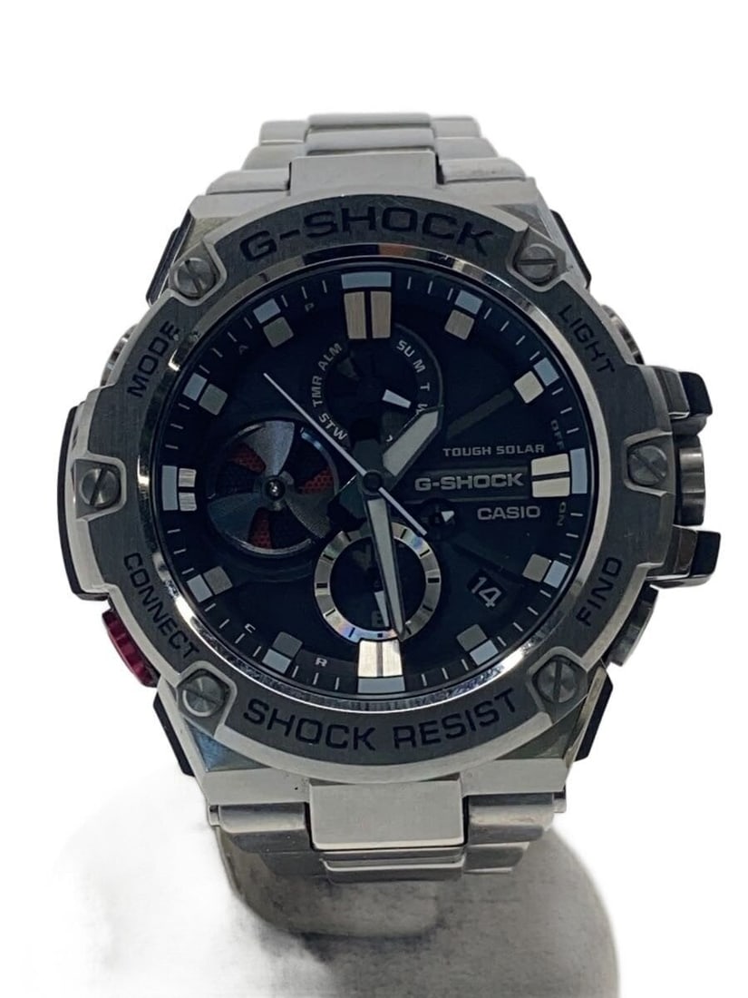 Casio G Shock GST B100D 1AJF stainless steel wristwatch: Casio G Shock GST B100D 1AJF stainless steel wristwatch This CASIO G-SHOCK GST-B100D-1AJF men's wristwatch features a stainless steel case and band with a black dial. Designed in Japan, the watch is p