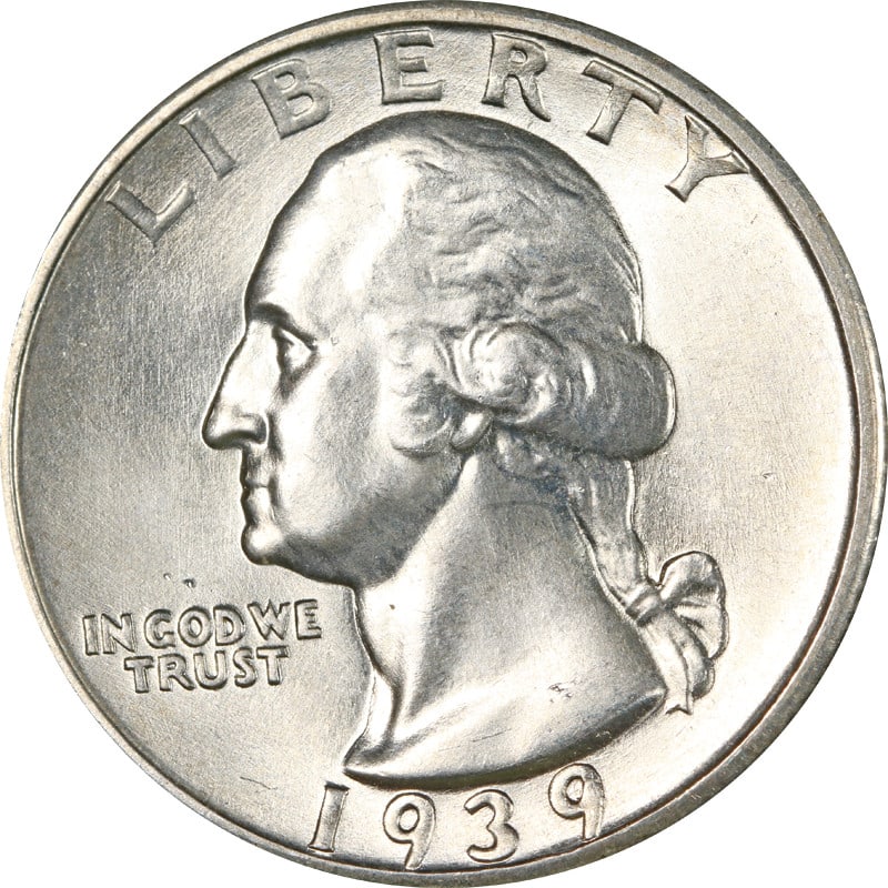 1939 S Silver Washington Quarter Uncertified (1 of 2)