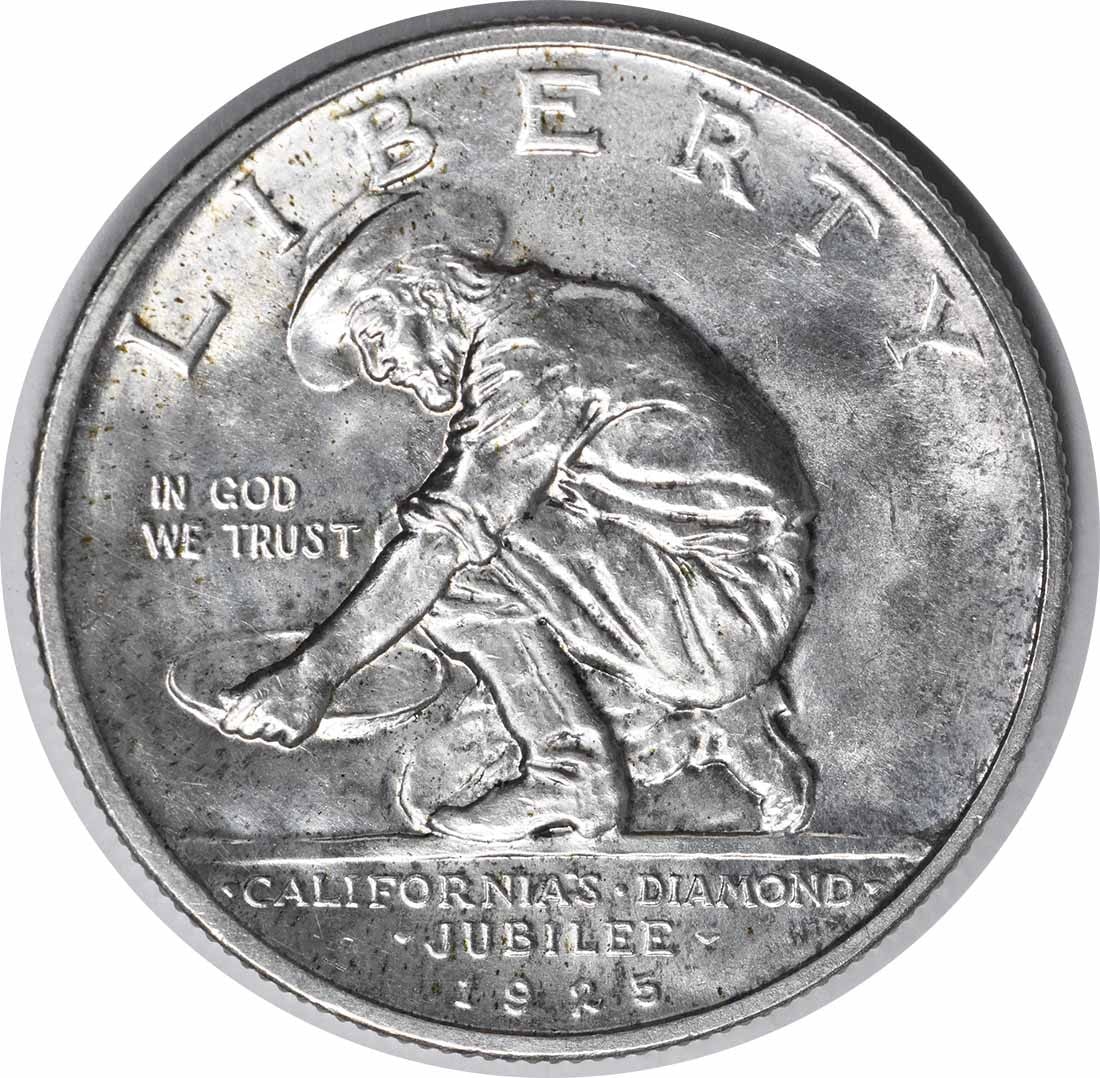 1925-S California Commemorative Silver Half Dollar Choice BU Uncertified (1 of 2)